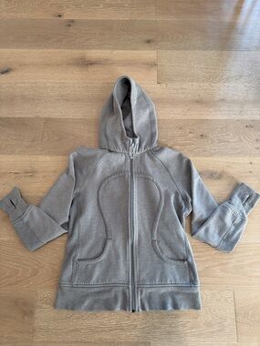 Lululemon Gray Shimmer Zip Hoodie Size 10